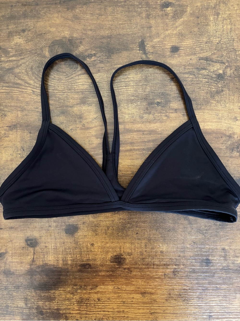 Frankie's Bikinis Black Triangle Swim Top